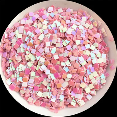 AB Pink 20 г(10000 шт) Размер 2,5*2,5 мм плоская квадратная форма, Сыпучие блёстки пайетки для ногтей искусство, блестка для ногтей, свадебные конфетти украшения - Цвет: AB Pink