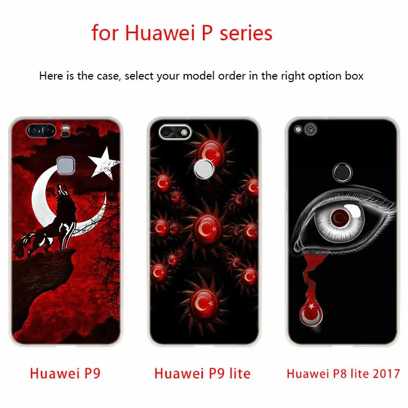 Чехол MLLSE с турецким красным флагом силиконовый мягкий чехол из ТПУ для Huawei P30 P40 P20