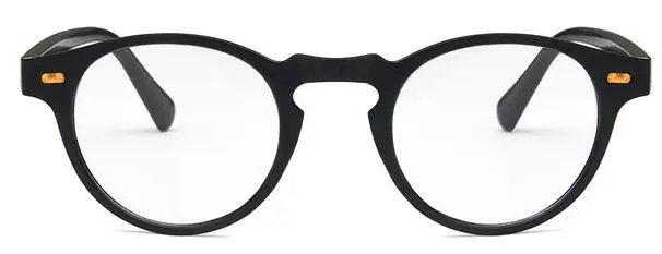 black v clear Round Sunglasses Men Brand Vintage Small Sun Glasses Ladies Glasses Women Luxury Designer Eyeglasses UV400 - Цвет линз: black v clear