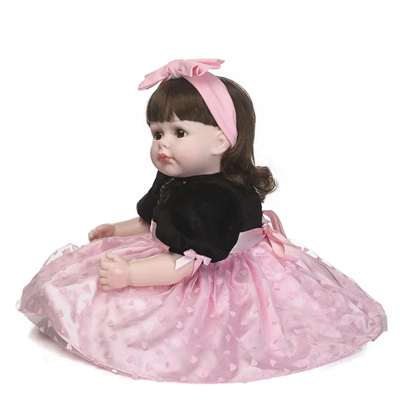 Npkdoll 22 &quot/55 см очень дешевые lifelike новорожденных Baby Doll открыть Для глаз Bebe Reborn