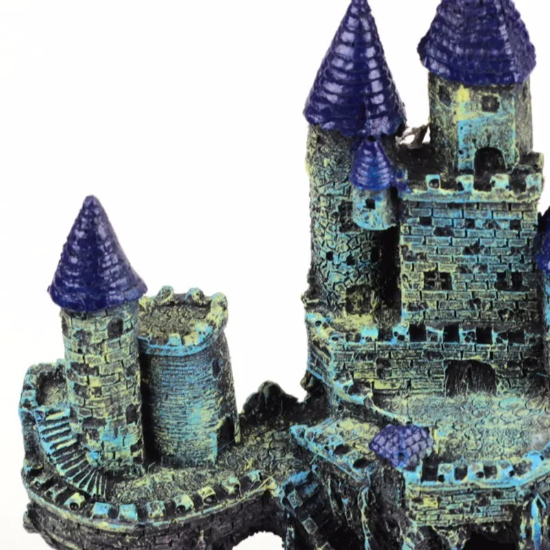 Аквариумный искусственный замок 24 см украшение для аквариума старинный башня