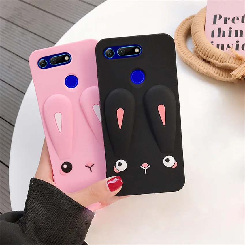 For Huawei Honor V20 Case Silicone Cover Cute Cartoon Soft TPU Back View 20 Phone Fundas |