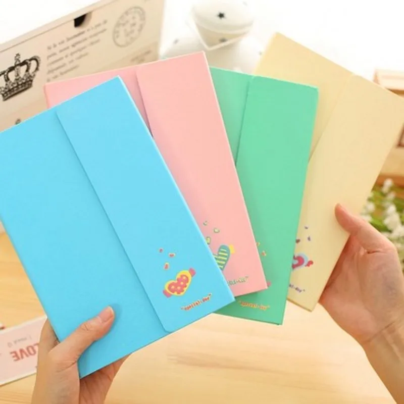 Улыбающийся блокнот с магнитной пряжкой креативный кавайный ярких цветов