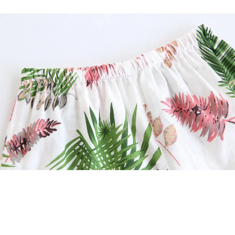 Женские пижамные комплекты с принтом пижамы для женщин 100% хлопок брюки коротким