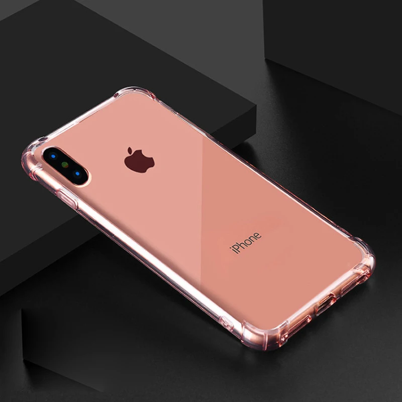 Simple Clear Phone Case Transparent For IPhone XR Xs Max Plus 6Plus 6SPlus 7Plus 8Plus soft Silicone Accessories Cover |