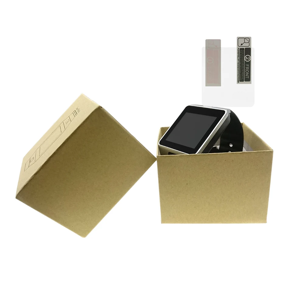 Silver With Box DZ09 Смарт часы камера dz09 наручные SIM карты для Ios Android Bluetooth MTK6261 поддержка Repalce ремешок PK GT08 A1 - Цвет: Silver With Box