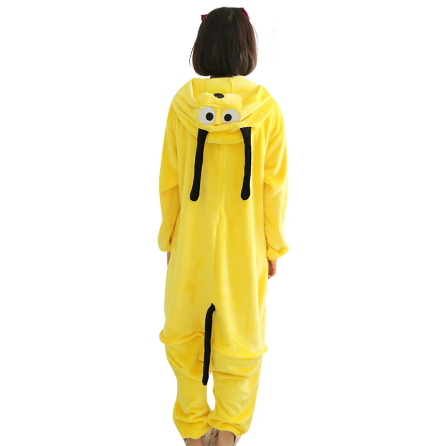 Косплей животных Гуфи Костюм Собаки Взрослые комбинезоны пижамы для Хэллоуина