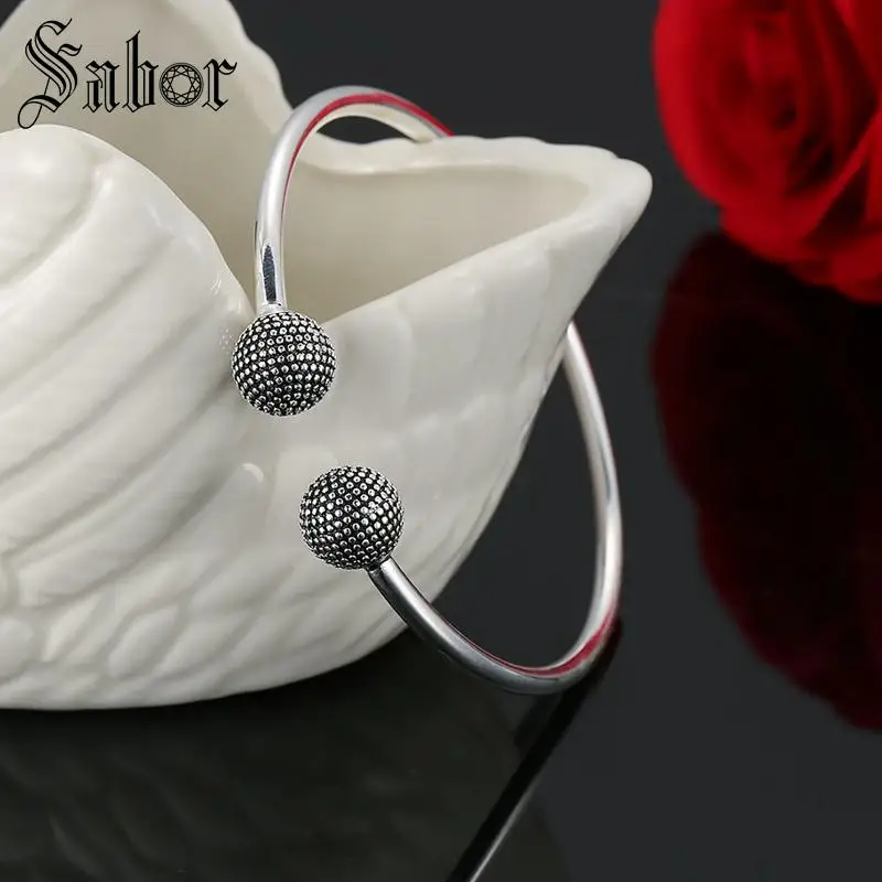 Черный дизайн браслет и для женщин двойной мяч Открытие панк крутое ювелирное