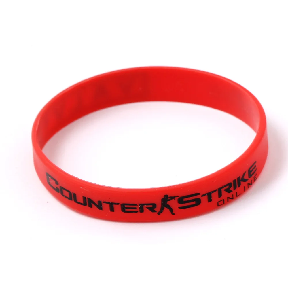 Wholesale 50pcs/lot Game CSGO Silicone Bracelets Counter Strike Braclet For Men And Women Red White Yellow 3 Colors | Украшения и