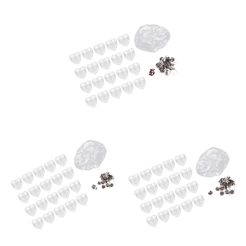 1 Набор принадлежностей для изготовления свечей коробка в форме сердца/Чехол