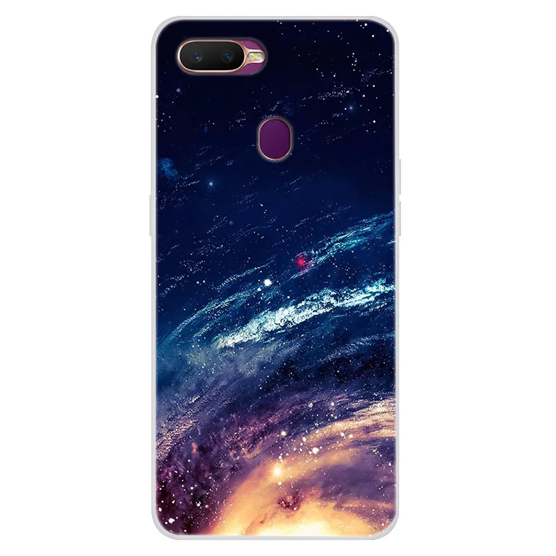 Силиконовый чехол для OPPO A7 Cover AX7 Soft Art Star Space Print Back чехол для OPPO A5S AX5S AX7 Pro A7 прозрачный чехол-бампер для телефона