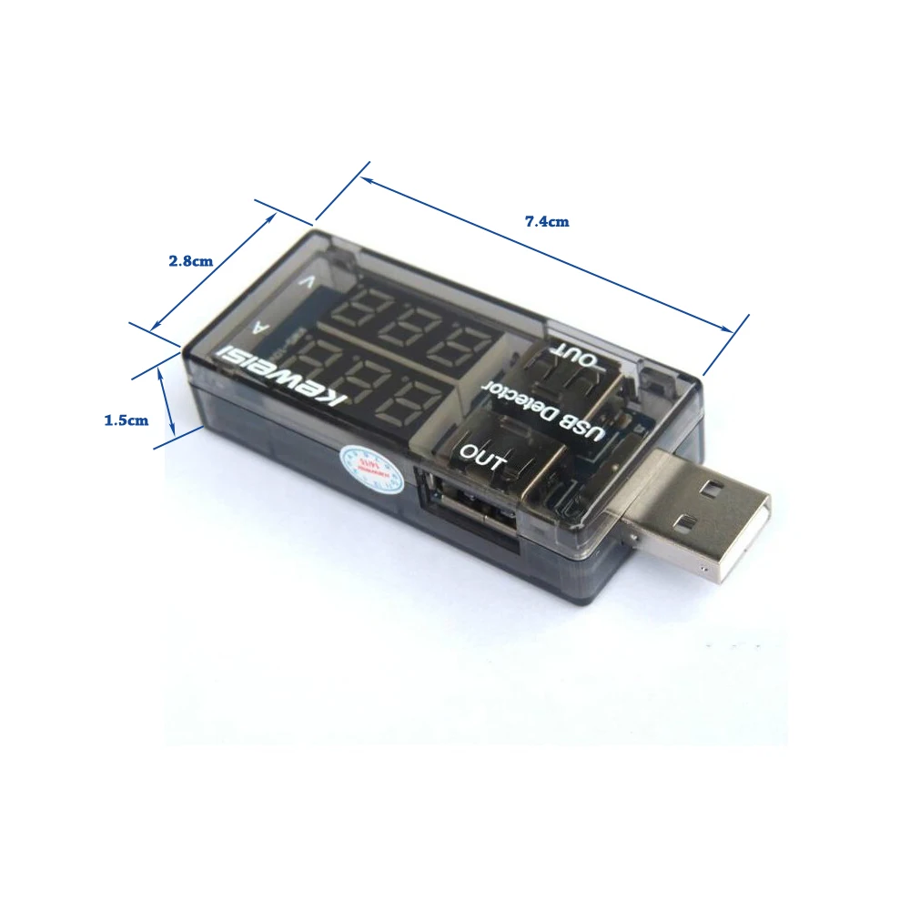 Двухпортовый USB тестер напряжения тока Вольтметр Амперметр детектор с ЖК