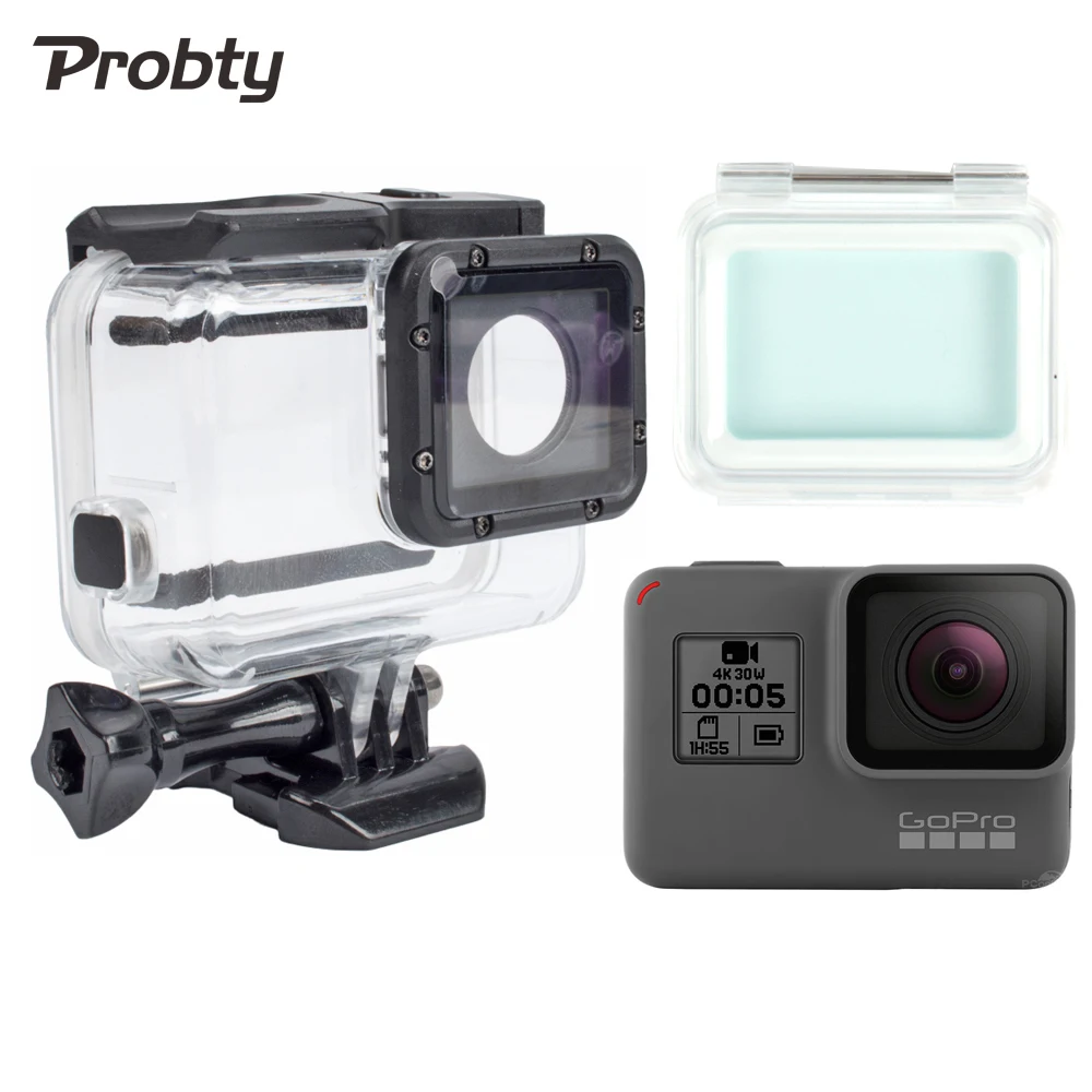 

Probty 60M Waterproof Underwater Diving Protective Housing Case Shell with Touch Screen Backdoor for GoPro Hero 5 Black Edition