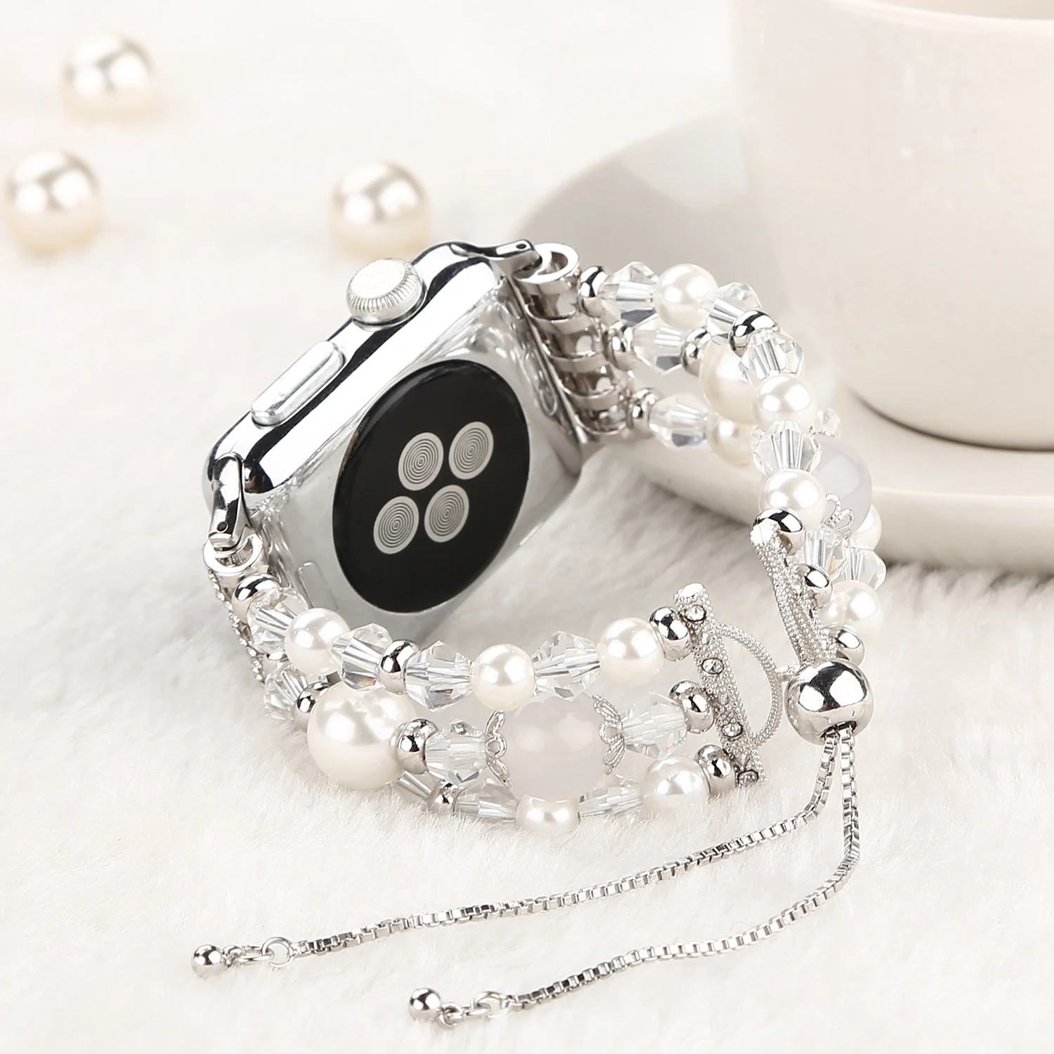 Женский браслет ручной работы для ювелирных изделий, ремешок для apple watch, серия 1, 2, 3, 4, браслет из агата с драгоценным камнем для iWatch 38 мм, 42 мм, 40 мм, 44 мм