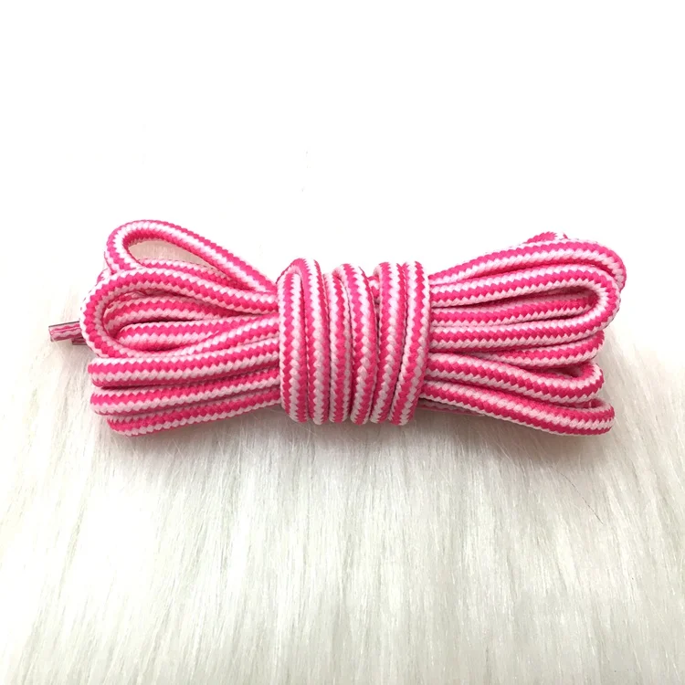 Pink-White Уличные спортивные повседневные разноцветные Круглые шнурки для пеших прогулок шнурки кроссовки с шнурками Катание на коньках ботинки шнурки TW1 - Цвет: Pink-White