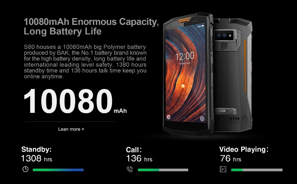 DOOGEE S80 6 ГБ 64 Гб Смартфон 5,9" Helio P23 Восьмиядерный Android 8,1 IP68 Водонепроницаемая портативная рация прочный двойной 4G мобильный телефон