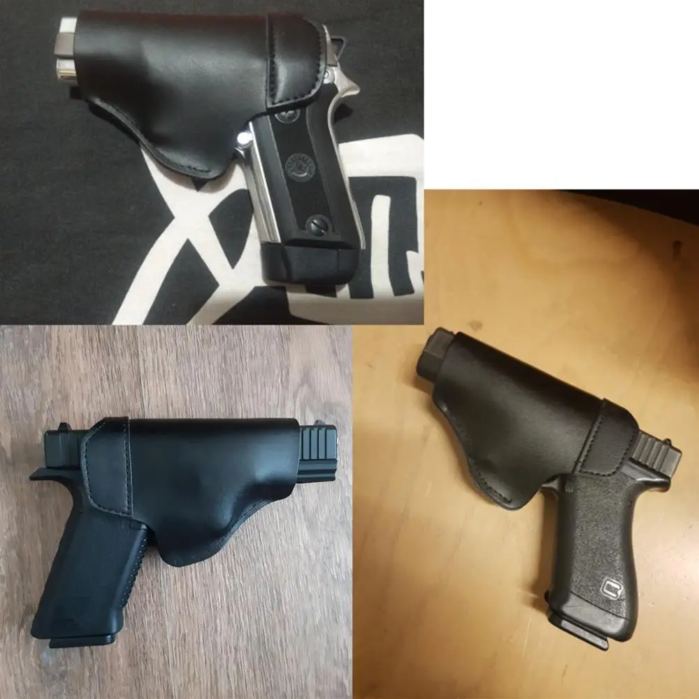 Кожаная кобура IWB для скрытого ношения с левой ручкой оружие Для Пистолетов Glock 17