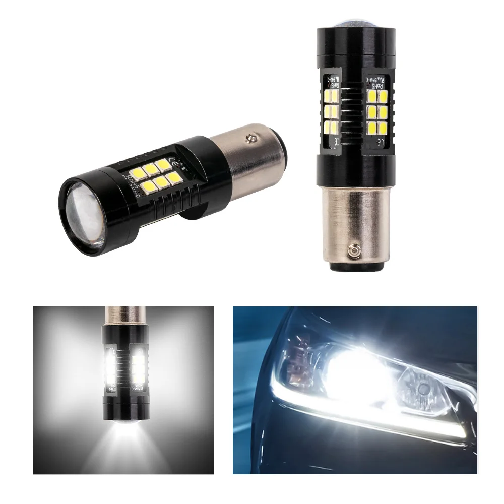 2Pcs 1156 BA15S P21W LED BAU15S PY21W BAY15D Bulb 1157 P21/5W R5W 21pcs 3030SMD Auto Lamp Bulbs Car Light 12V - 24V | Автомобили и