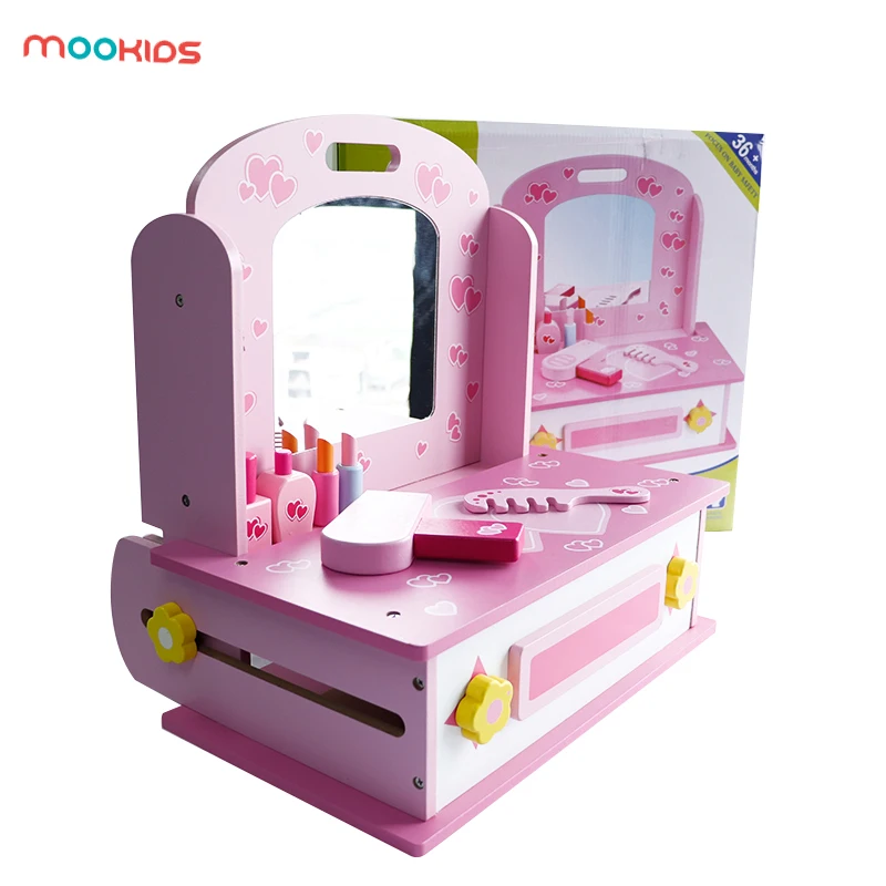 Mookids принцесса развивающие игрушки девочка туалетный столик набор игровой домик дерево Моделирование туалетный столик кухня взаимодействие