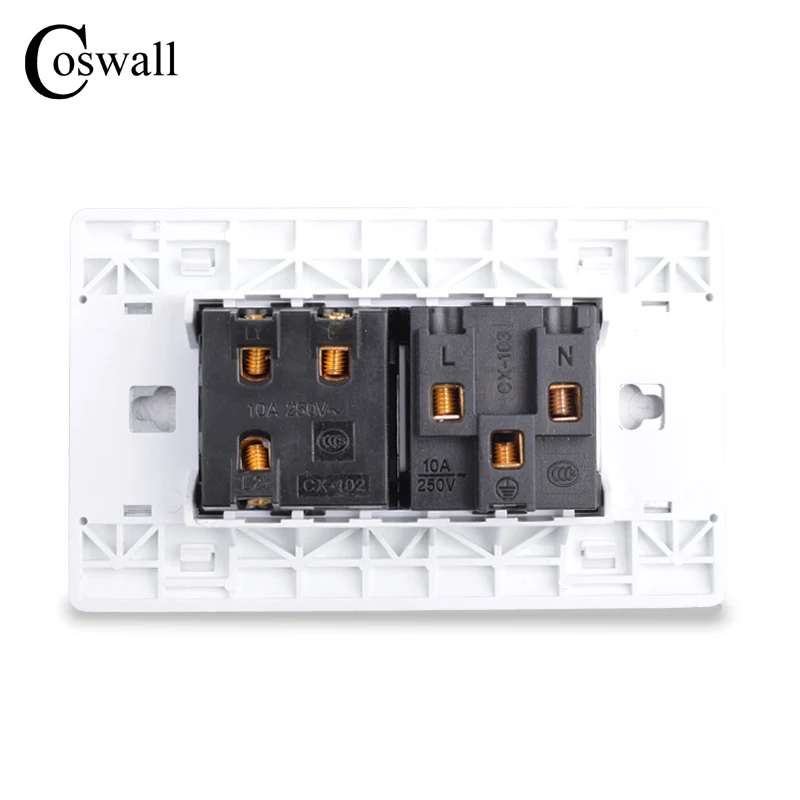 COSWALL простой стиль универсальный 3 отверстия настенная розетка с 1 бандой 2