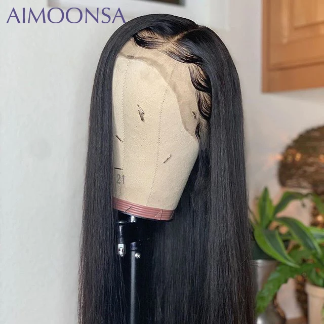 Парик их натуральных волос с прямыми кружевами парик из бразильских