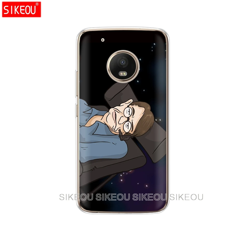 Силиконовый чехол для телефона Motorola Moto G6 G5 G5S Z2 Z3 PLAY PLUS X4 E4 E5 C Stephen William Hawking|Бамперы|