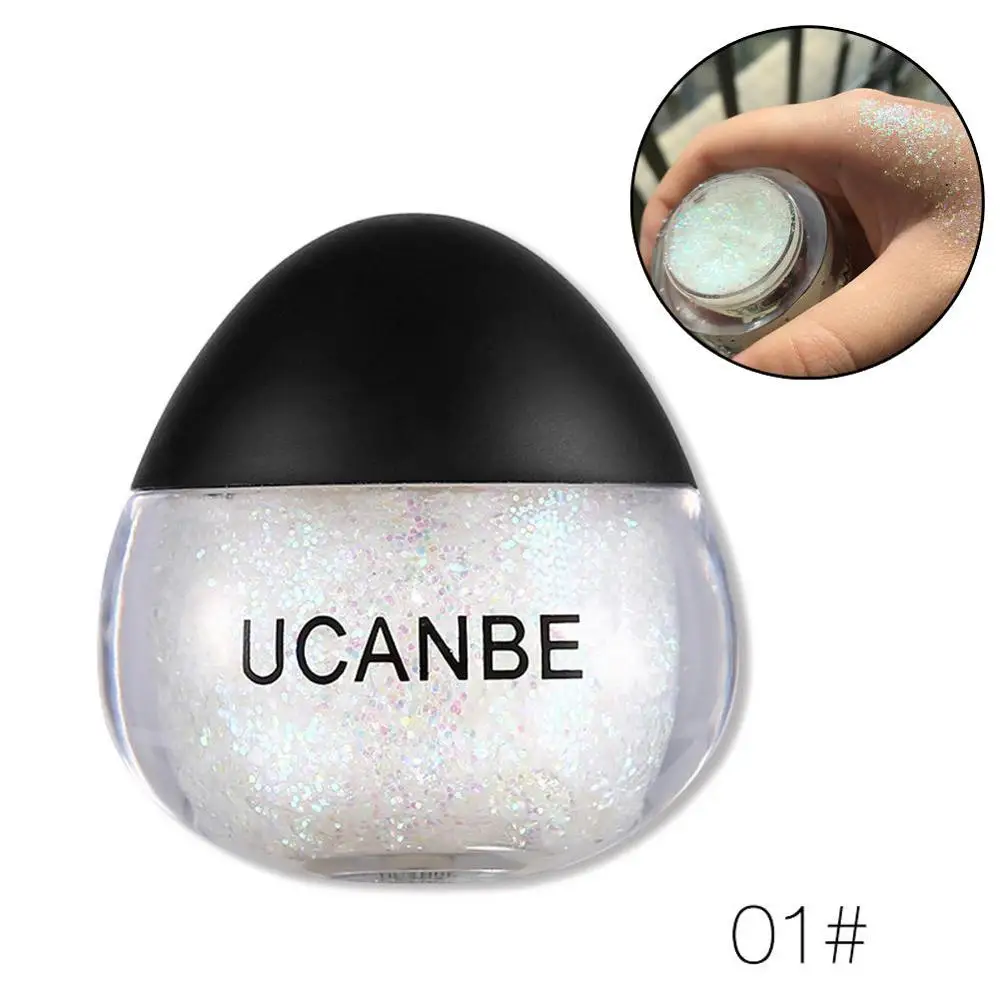 01 UCANBE для тела, блестящая пудра для макияжа, блестящий золотой серебряный Хайлайтер для лица, глаз, рук, краски для волос, блестящий косметический пигмент#252321 - Цвет: 01