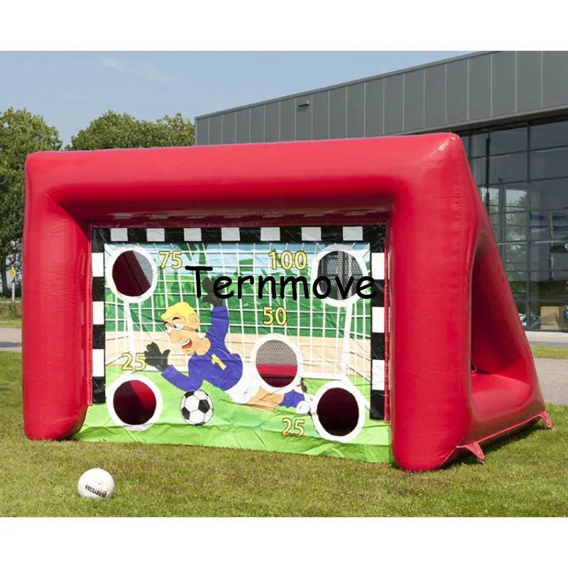 blue red Inflatable Soccer Gate Football Goal Target Game inflatable football toss game gonflable cible foot | Игрушки и хобби