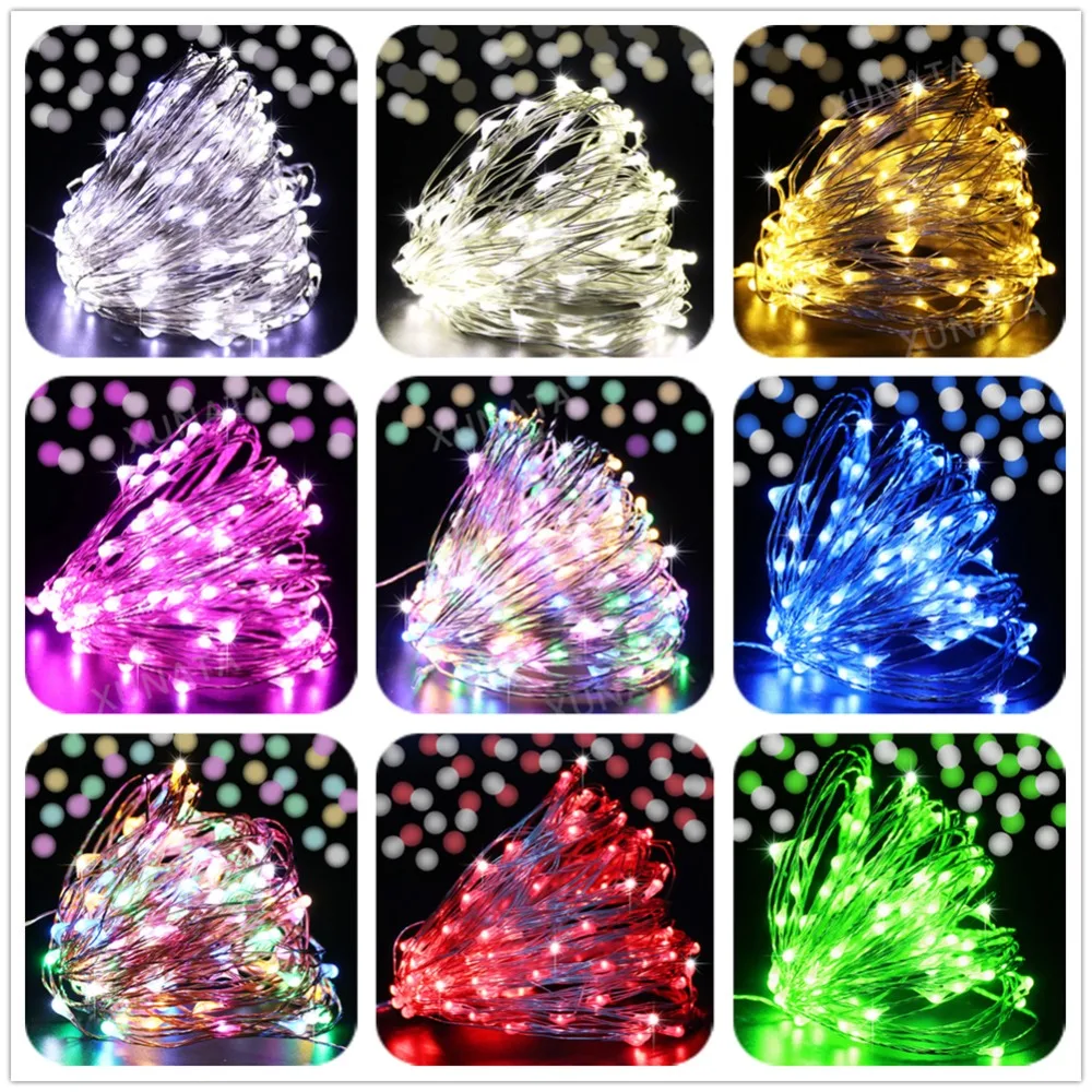 

DC 12V 10m 20m 30m 50m Copper Silver Wire Christmas Festival Wedding Party Decoration Fairy Light