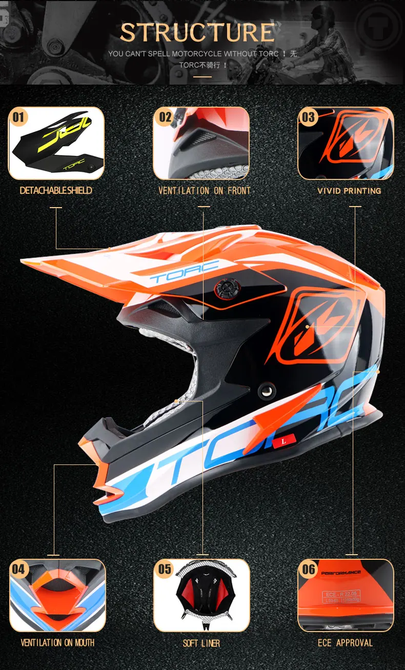 TORC внедорожный брендовый шлем для взрослых Мото шлем casco moto rcycle шлем грязный велосипед гоночный крест Мото Кросс шлемы moto rcyle T32
