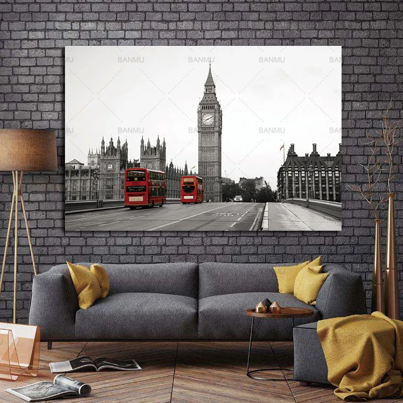 

Banmu morden print pictuture Wall Pictures Art Pictures Canvas painting art building architecture home decor print