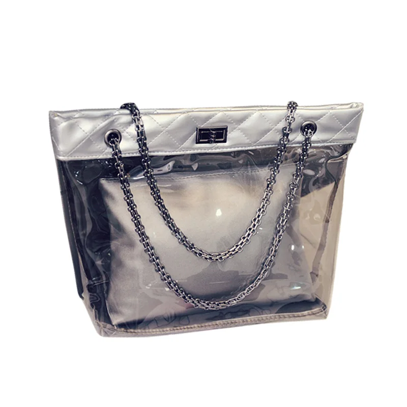 Летние модные женские прозрачные стильные сумки для девушек популярные дорожные