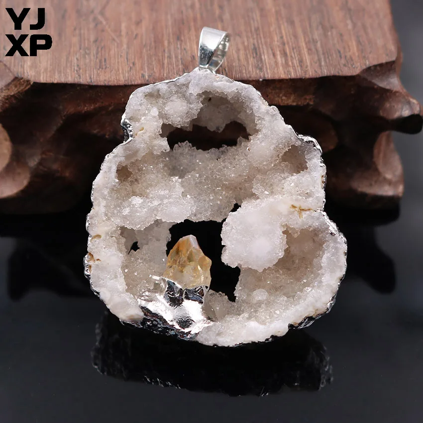 YJXP 1 шт. индивидуальная искусственная ониксовая жеодовая Хрустальная кулон с