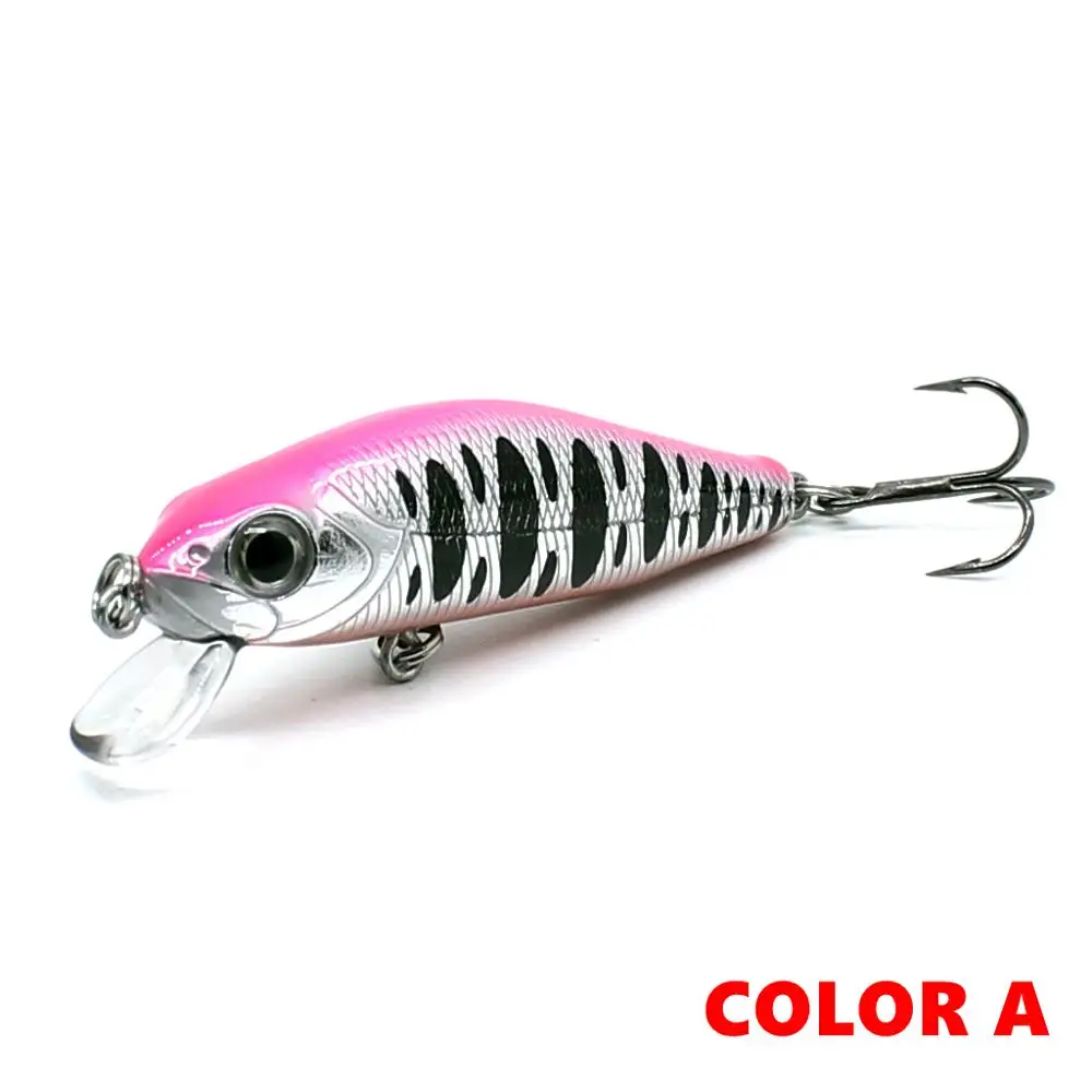 color A bp55 AOCLU jerkbait воблеры супер качество 6 цветов 55 мм Жесткая приманка гольян кренкбейт тонущие рыболовные наживки VMC крючки - Цвет: color A bp55