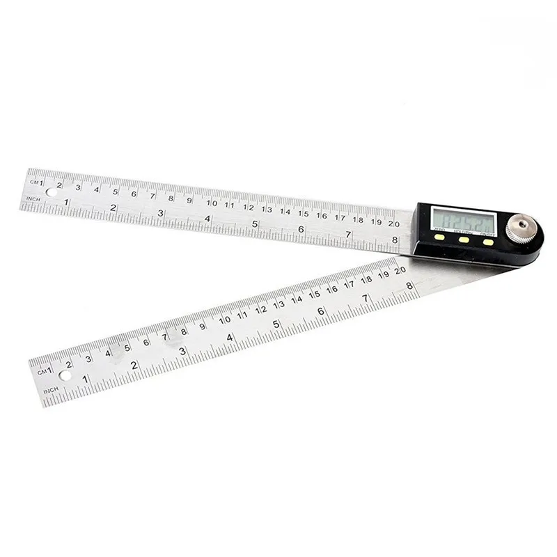 200mm 300mm 500mm Digital Protractor Inclinometer Goniometer Level Measuring Tool Stainless Steel Electronic Angle Gauge