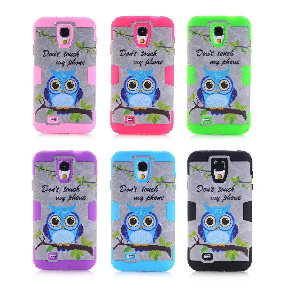 For Samsung Galaxy S3 S4 S6 Edge Phone Case Cute Animal Owl Skin Rubber Shockproof Hybrid Silicone PC Defender Heavy Duty |