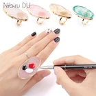 1 шт. полимерный камень цвет дизайн ногтей кольцо с палитрой кольцо на палец пластина акриловый УФ-гель польский крем основа, смешивание оборудование для дизайна ногтей
