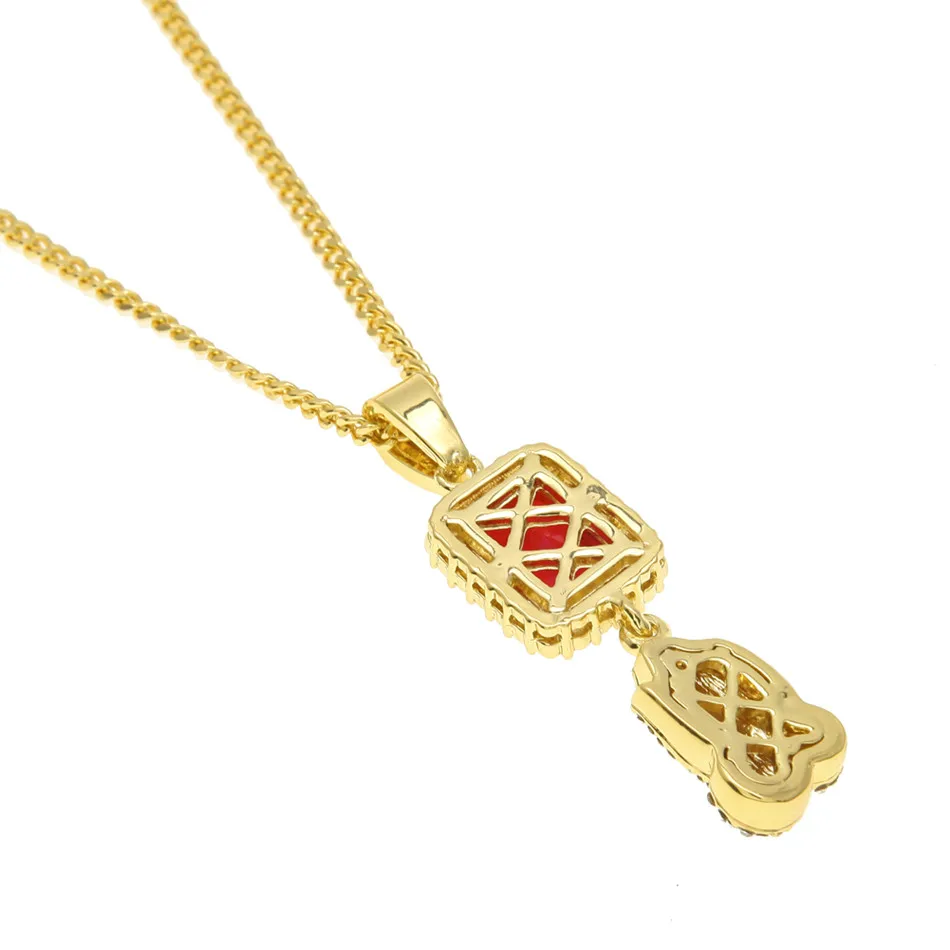 Подвеска UWIN Мужская в стиле хип-хоп Золотая подвеска на руки квадратная руку с