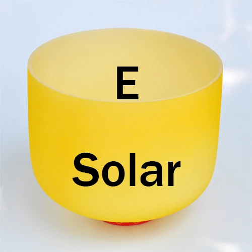10E Solar Plexus 1" «Поющая чаша» C D E F G A B цвет ful цветные матовые кристалл кварца Поющая чаша - Цвет: 10E Solar Plexus