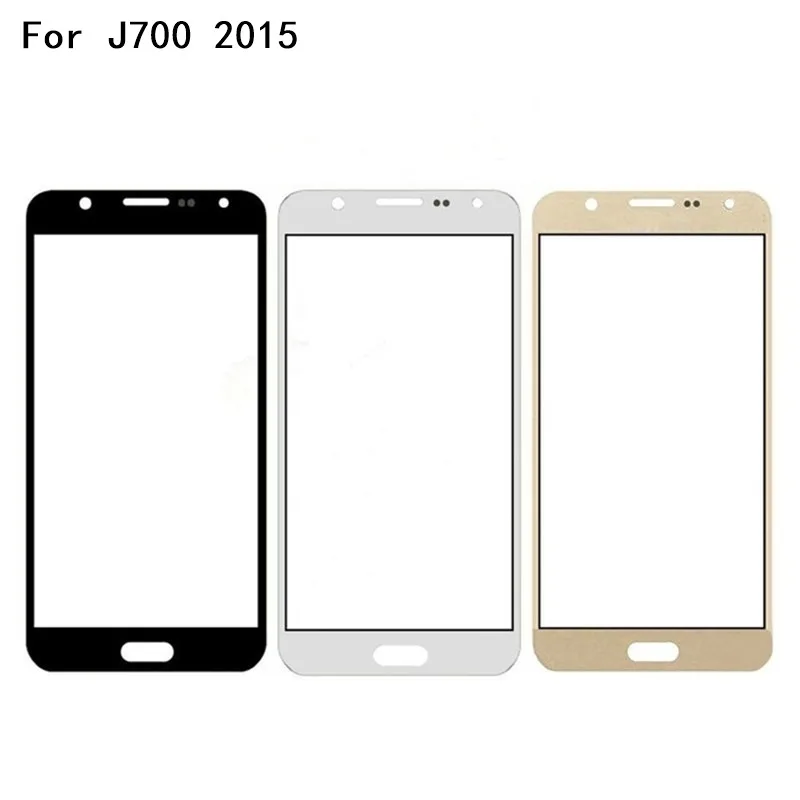 

Внешний стеклянный объектив для Samsung J7 2015 J700F запасная часть для Samsung Galaxy J7 2015 J700 сенсорный экран Переднее стекло