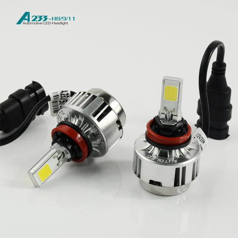 66 Вт H7 COB LED Фары Автомобиля Авто Лампы ПРИВЕЛО Комплект 6000LM 6000 К 3000 Лампочки H1 H3 H8 H9