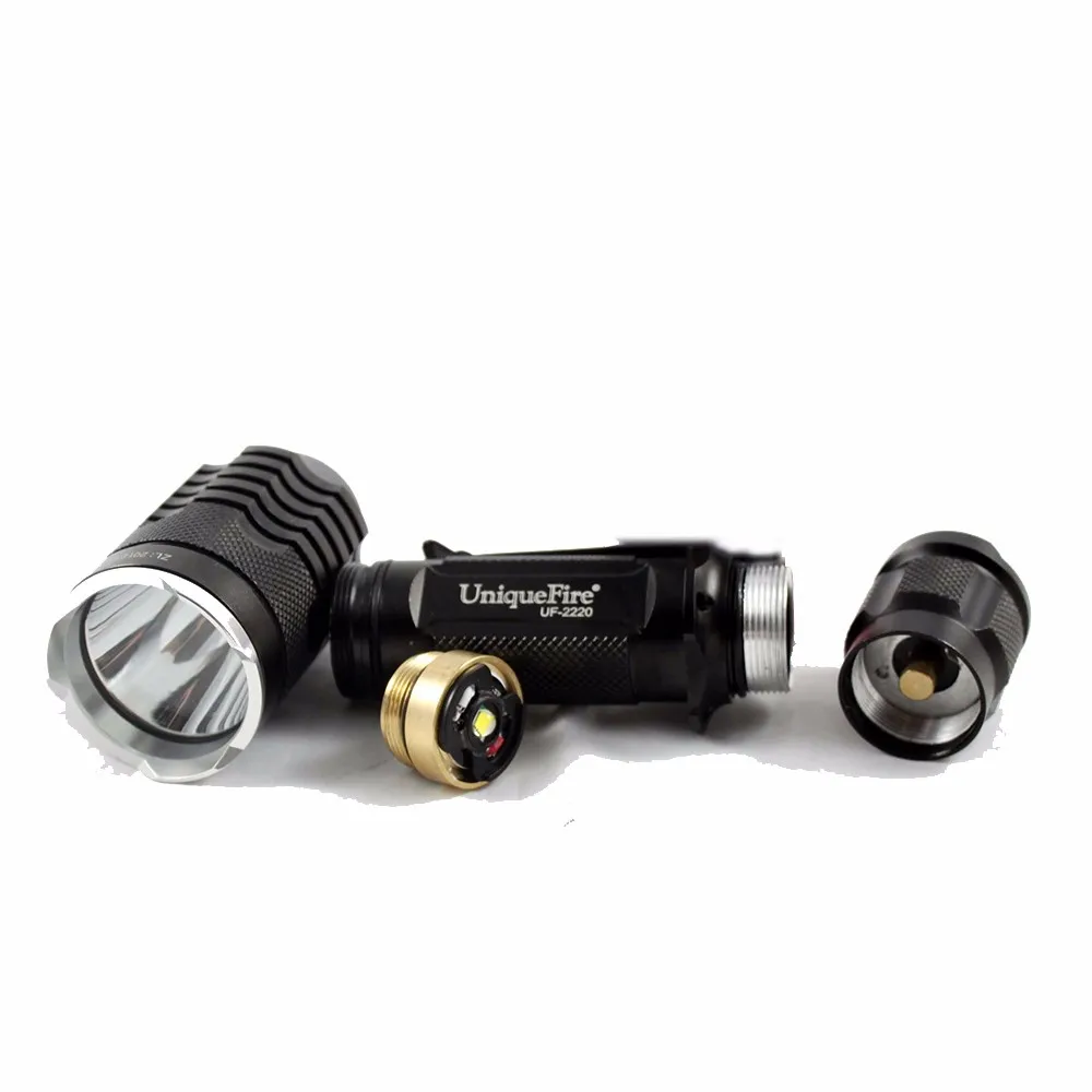 UniqueFire 2220 U2 Тактический вспышка светильник 600-1200LM супер яркий белый светильник со стеклянными линзами фонарь, не регулируемый фонарь