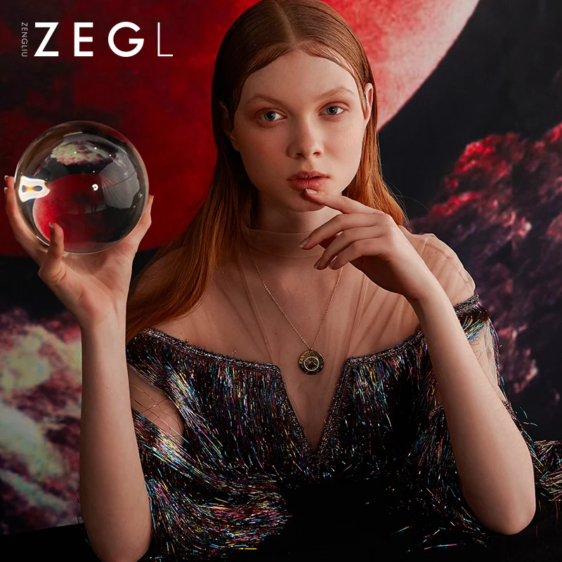 ZEGL ниша дизайн римское ожерелье с цифрами холодного ветра ключицы цепь Женская