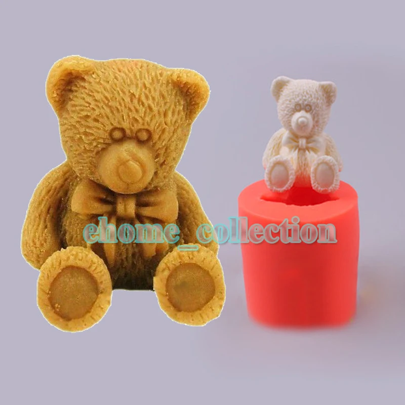 3D милый мультяшный Мишка силиконовая форма для выпечки печенья сахара украшения