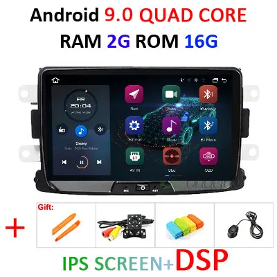 9.0 2G 16G DSP " DSP ips, 4 ГБ, 64 ГБ, Android 9,0 автомобиля gps для Dacia Sandero тряпкой Renault Captur Лада Xray2 Logan 2 без dvd плеер Авто Радио - Цвет: 9.0 2G 16G DSP