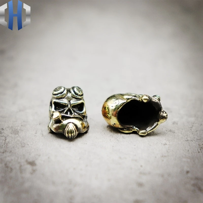 Paracord Pure Copper DIY Knife Beads Brass Skull Rope EDC Tools Survival | Инструменты