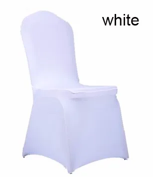 100 шт. эластичные универсальные белые чехлы на стулья из спандекса для свадеб