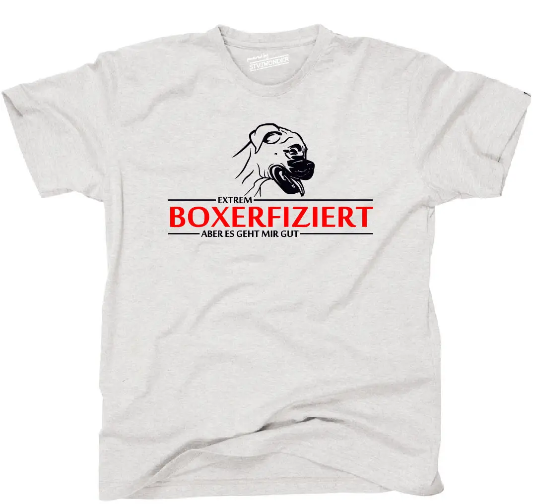 

Print Round Neck Man TINF T-Shirt BOXERFIZIERT BOXER Infiziert Hunde Hund Fun Siviwonder Print T-Shirts
