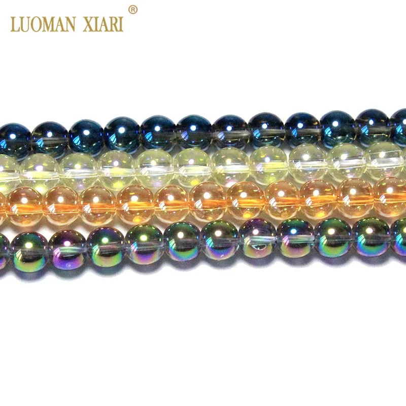 Круглые цветные хрустальные бусины Quartzs из натурального камня для изготовления