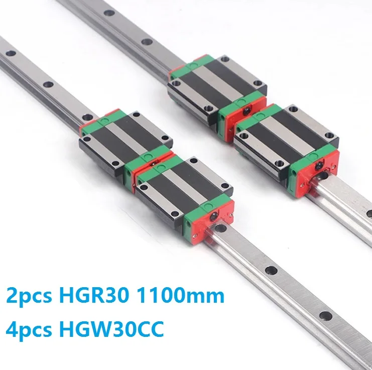 China Made 2pcs Linear Guide Rail HGR30 -L 1100MM + 4pcs HGH30CA Or HGW30CC Sliding Block Carriage CNC router | Обустройство дома